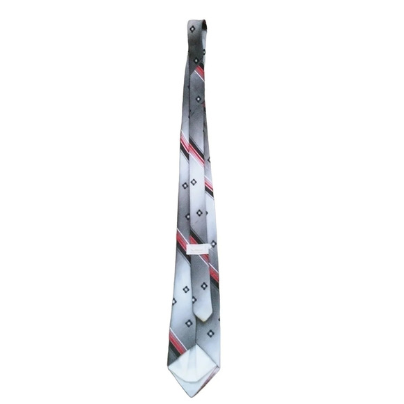Lancer Polyester  Suit Tie Gray/Red - Picture 3 of 4